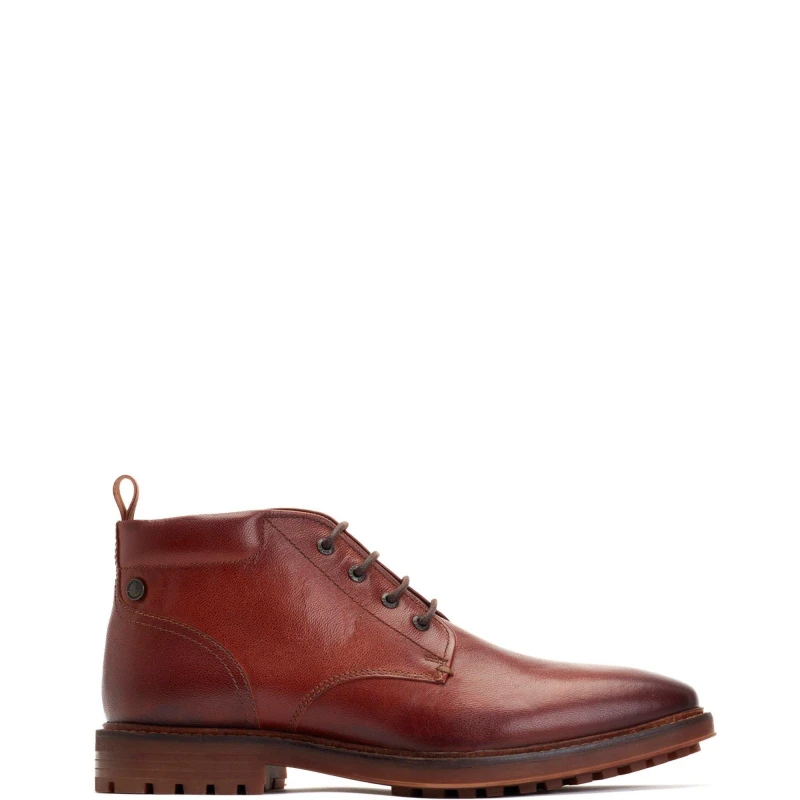 Image of Base London Mens Canmore Leather Chukka Boots UK Size 7 (EU 41) TAN BAS363-TAN-7