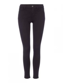 Image of J Brand Mid rise luxe sateen super skinny jean in Black
