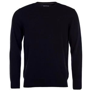 Image of Barbour Mens Essential Lambswool Crew Neck Sweater Black Small