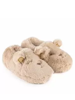 Image of TOTES Novelty Faux Fur Bear Slipper - Multi, Size 3-4, Women