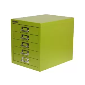 Image of Bisley 5 Drawer Cabinet, Green