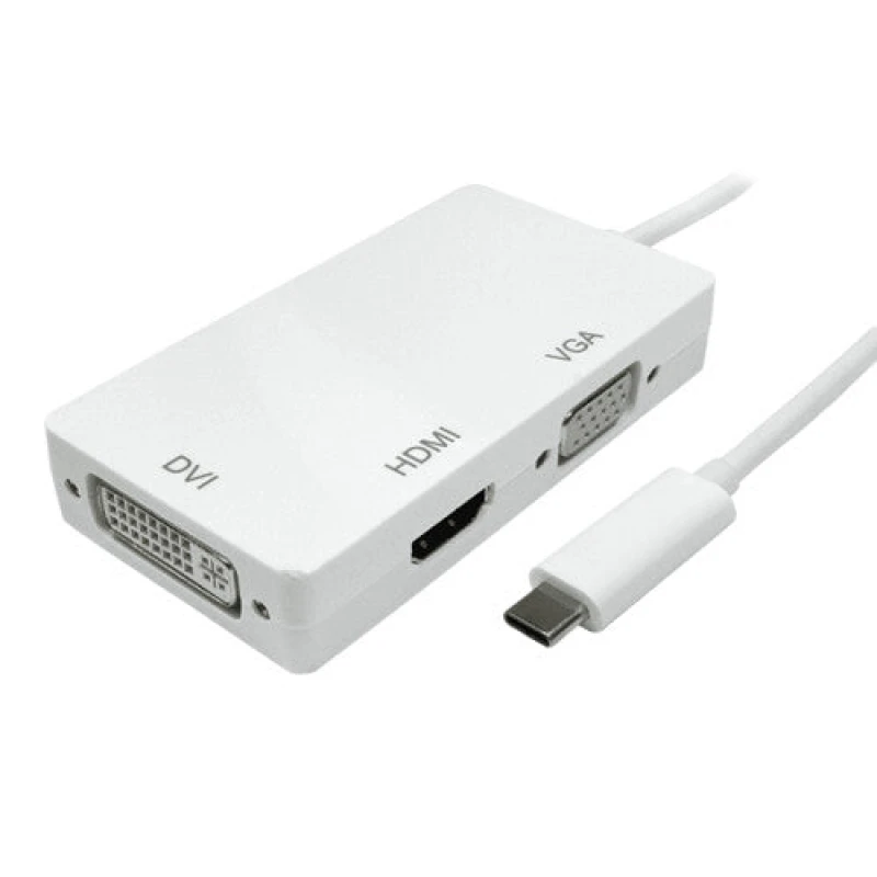 Image of Cablenet Cablenet 15cm USB 3.1c - HDMI, DVI and VGA Adaptor 24-0295
