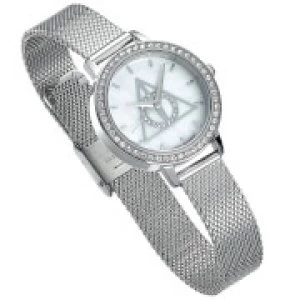 Image of Harry Potter Silver Deathly Hallows Watch Embellished with Swarovski Crystals