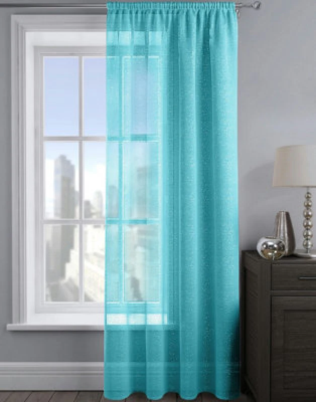 Image of Velosso Alessandria Sparkle Slot Top Voile Panel - Teal