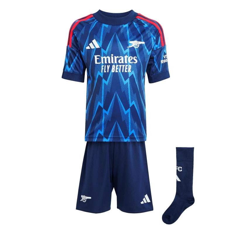 Image of adidas Arsenal Away Mini Kit 2025 2026 Infants Blue/Grey male 4-5 Years