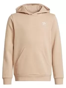Image of Boys, adidas Originals Junior Essentials Hoodie - Light Brown, Light Brown, Size 7-8 Years