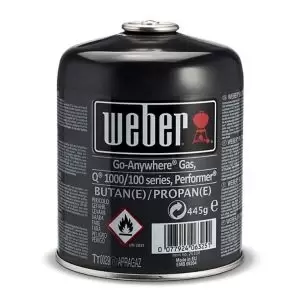 Image of Weber Butane & Propane Gas Cartridge, 0.57Kg Grey