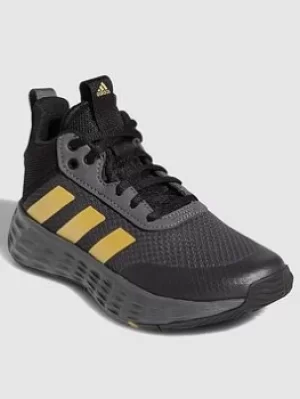 Image of Adidas Kids Ownthegame 2.0, Grey/Gold, Size 11