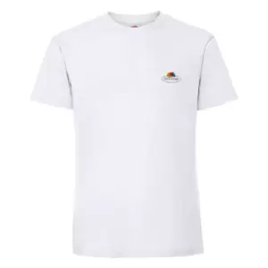Image of Fruit of the Loom Mens Vintage Small Logo T-Shirt (XL) (White)