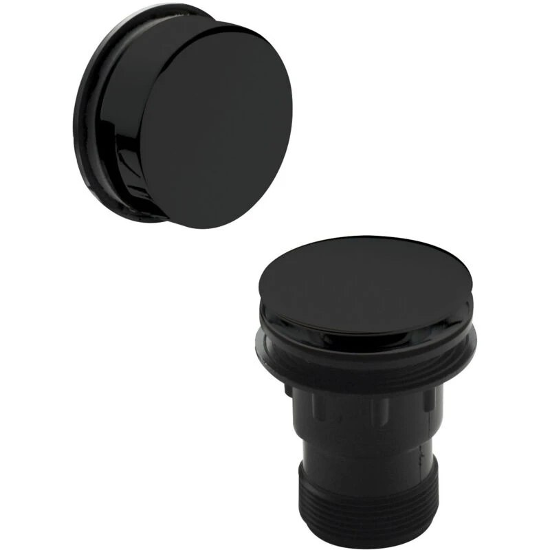 Image of Push Button Click Clack Bath Waste with Easyclean Removable Grid Matt Black