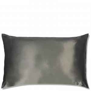 Image of Slip Silk Pillowcase King (Various Colours) - Charcoal