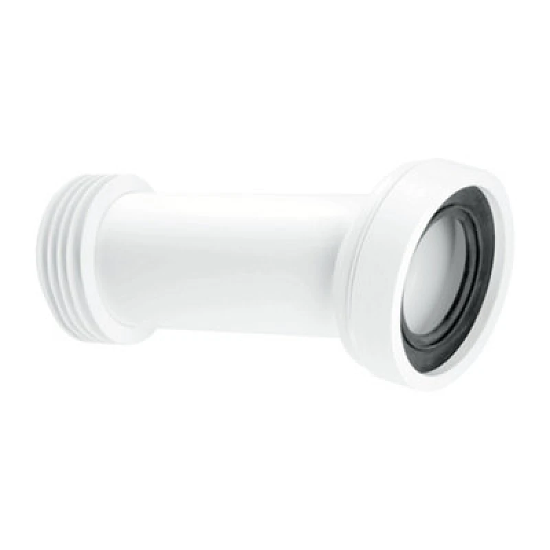 Image of McAlpine WC-CON7 14° Angle Adjustable Length Rigid WC Connector White