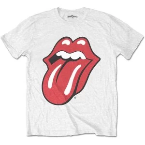 Image of The Rolling Stones - Classic Tongue Mens Large T-Shirt - White