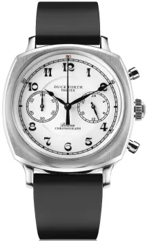 Image of Duckworth Prestex Watch Bolton Chronograph White Black Rubber
