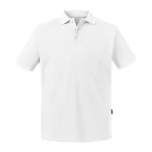 Image of Russell Mens Pure Organic Polo (L) (White)