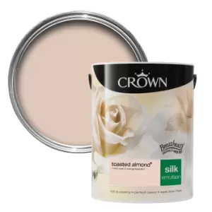 Image of Crown Breatheasy Toasted Almond Silk Emulsion Paint 5L
