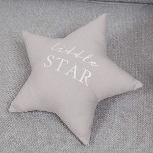 Image of Bambino Little Star Grey Linen Cushion