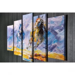 Image of BC105 Multicolor Decorative Canvas Painting (5 Pieces)