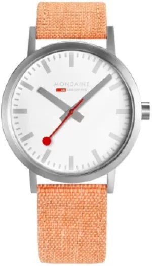 Image of Mondaine Watch Classic 40mm Modern Orange