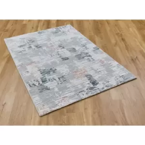 Image of Canyon Mastercraft 52026 6464 133cm x 195cm Rectangle - Grey and Ivory and Multicoloured