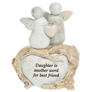 Image of Pebble Art Angel Daughter Ornament
