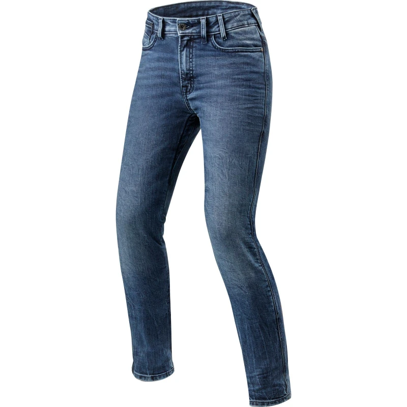 Image of Rev It Victoria Ladies SF Medium Blue Motorcycle Jeans (L32) (W29) Medium Blue