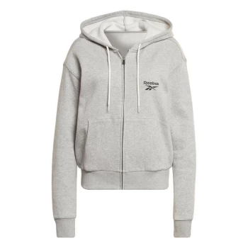 Image of Reebok ID Logo Full Zip Hoodie Womens - Grey