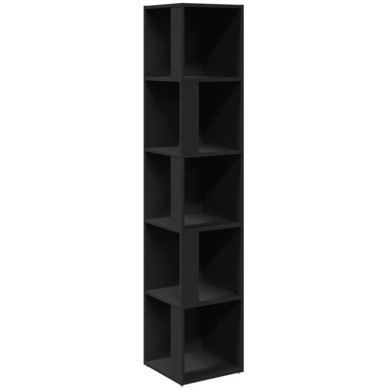 Image of VIDAXL Corner Cabinet Black 33x33x164.5cm Engineered Wood Vidaxl 8720286650011
