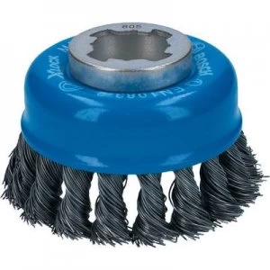 Image of Bosch Accessories Bosch X-LOCK cup brush - 75 mm, gezopfter wire 2608620727