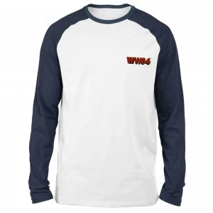 Image of DC Wonder Woman WW84 Embroidered Unisex Long Sleeved Raglan T-Shirt - White/Navy - M