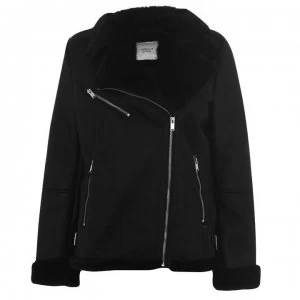 Image of JDY Lynn Faux Sherling Jacket - Black