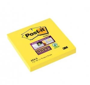 Image of Post-it Super Sticky 76x76mm Daffodil Yellow PK12