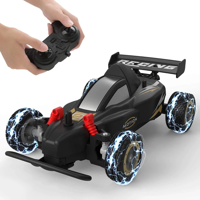 Image of Rexco Radio Remote Control RC Racing Car 4WD Off Road Buggy Black unisex