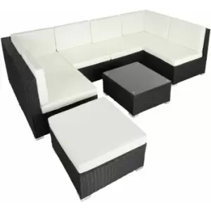 Image of Tectake - Rattan garden furniture lounge Venice - garden sofa, garden corner sofa, rattan sofa
