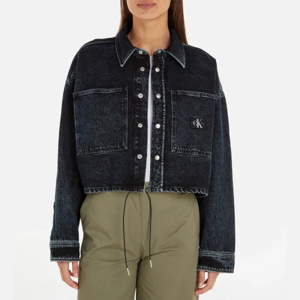 Image of Calvin Klein Jeans Acid Wash Oversized Denim Shirt - L