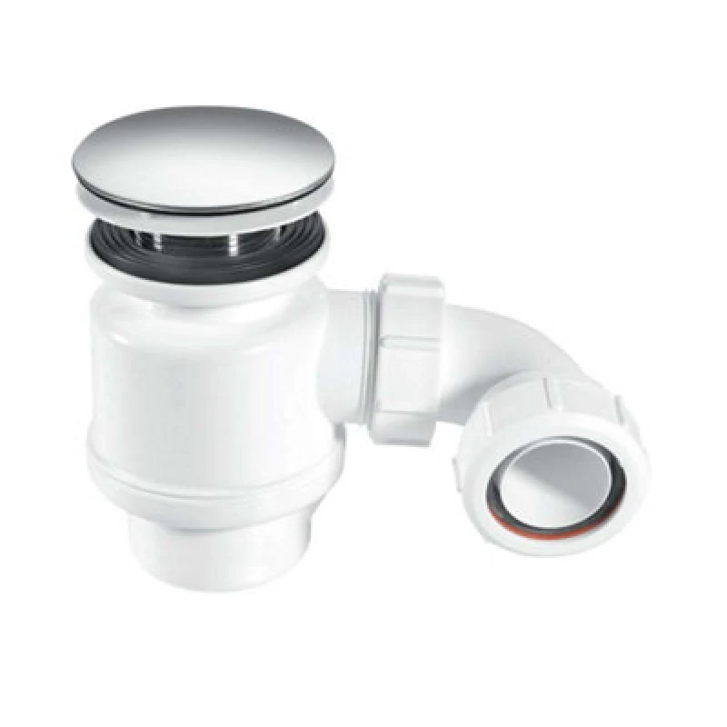 Image of McAlpine STW8-M 50mm Water Seal Resealing Shower Trap with Multifit Outlet White