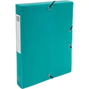 Image of Exacompta Filing Box 59783E A4 Green Polypropylene 25 x 33cm Pack of 8