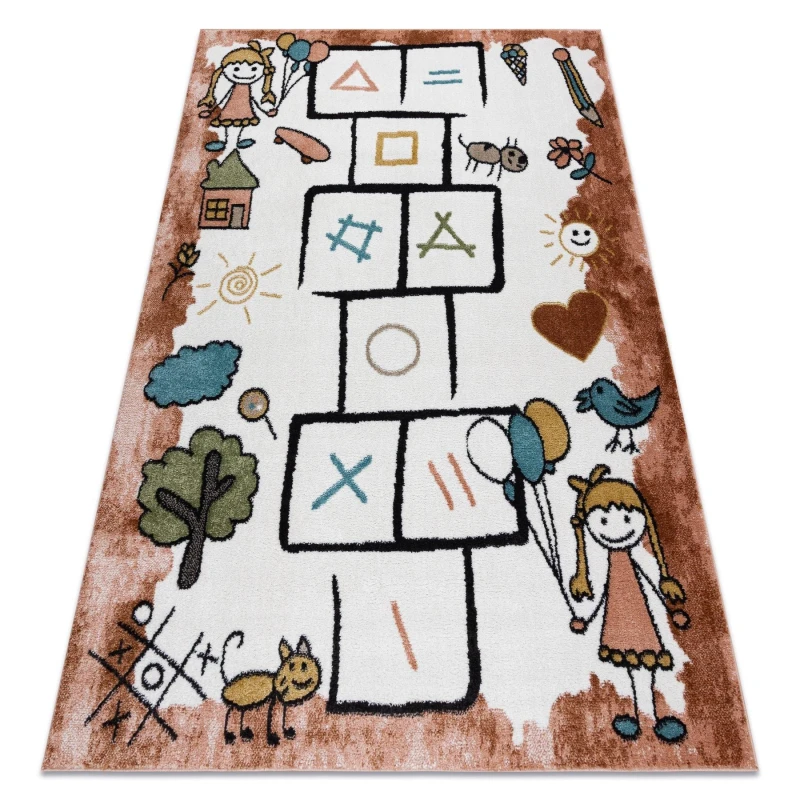 Image of RugsX Fun Rug in Pink Size: 140cm x 190cm Pink Unisex 140cm x 190 cm