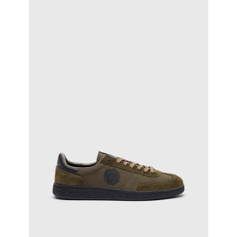 Image of Pretty Green Mens PG Ramblas Low-Top Trainers Khaki male 7 (41)