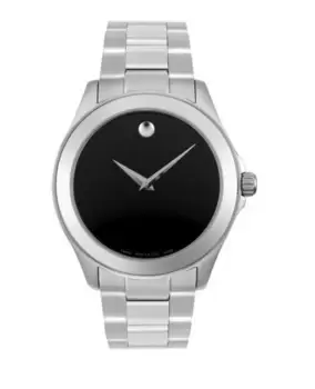 Image of Movado Junior Sport Black Dial Steel Mens Watch 605746 605746