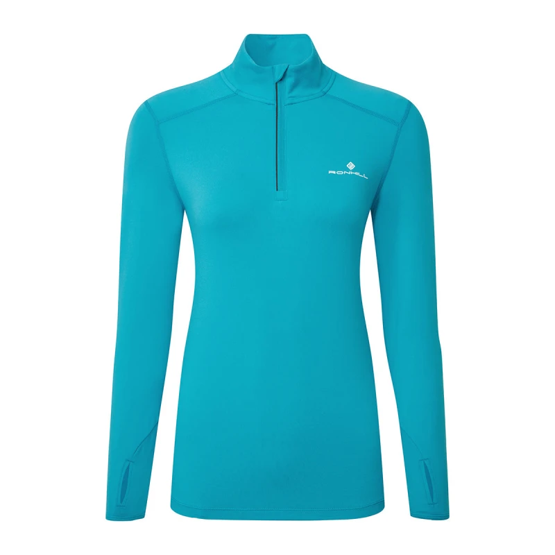Image of Ronhill Ronhill Core Thermal 1/2 Zip Womens Azure/bright White - Blue / 16