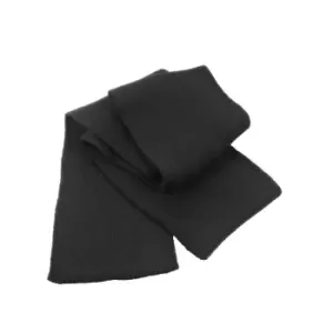 Image of Result Classic Heavy Knit Thermal Winter Scarf (One Size) (Black)