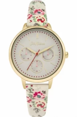 Image of Ladies Cath Kidston Kingswood Rose Ivory Strap Multifunction Watch CKL003WG