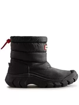 Image of Hunter Intrepid Short Snow Boot, Black, Size 7, Women