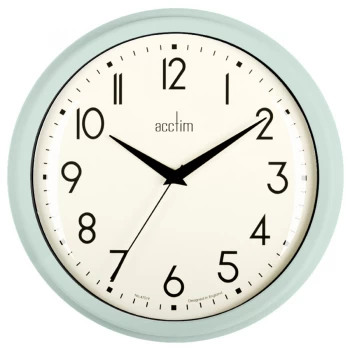 Image of Acctim Elodie Retro Wall Clock - Mint