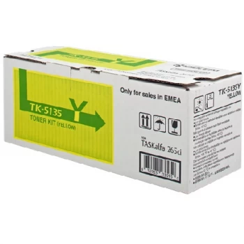 Image of Kyocera TK5135 Yellow Laser Toner Ink Cartridge