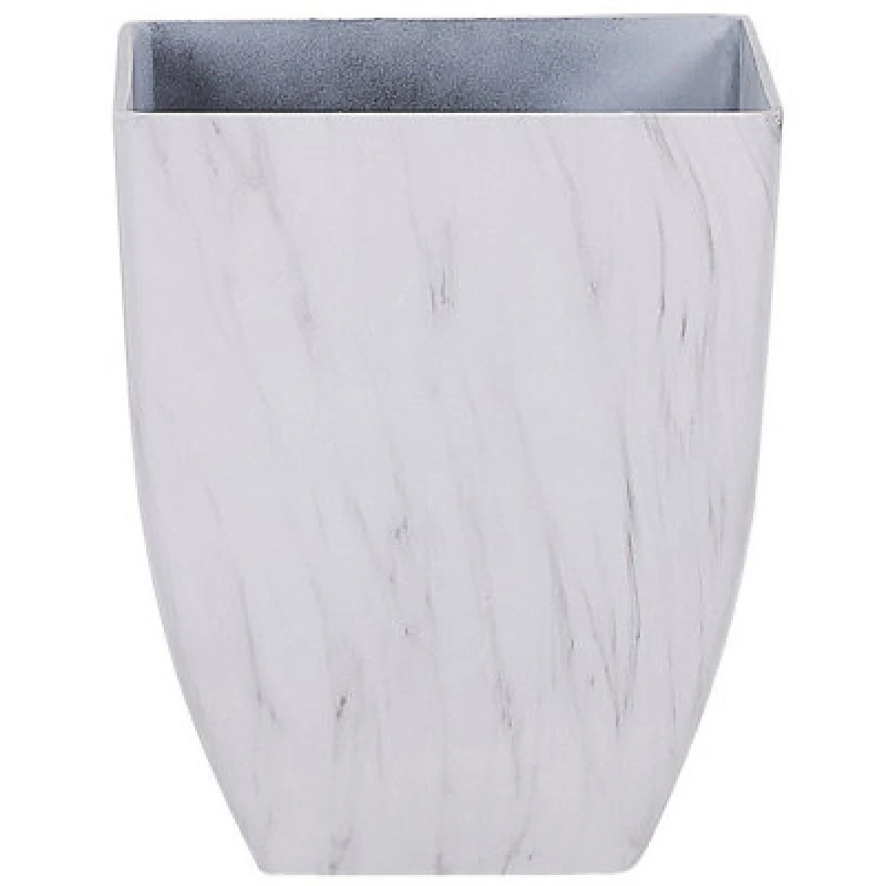 Image of Beliani Plant Pot Miro 35cm White Marble