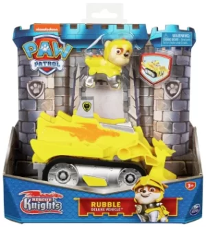 Image of PAW Patrol Rescue Knights Rubble Transforming Toy Car