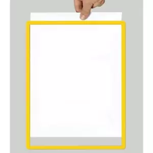 Image of Frame with transparent film, format A2, pack of 10, self-adhesive, yellow
