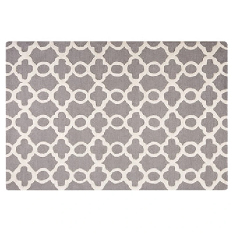 Image of Beliani Rug Zile Grey 140 X 200 Cm Wool